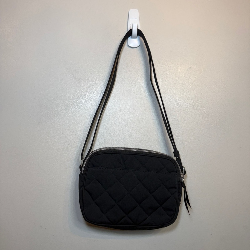 Vera Bradley Evie Crossbody Bag Black Quilted Performance Twill NWT - Picture 8 of 9